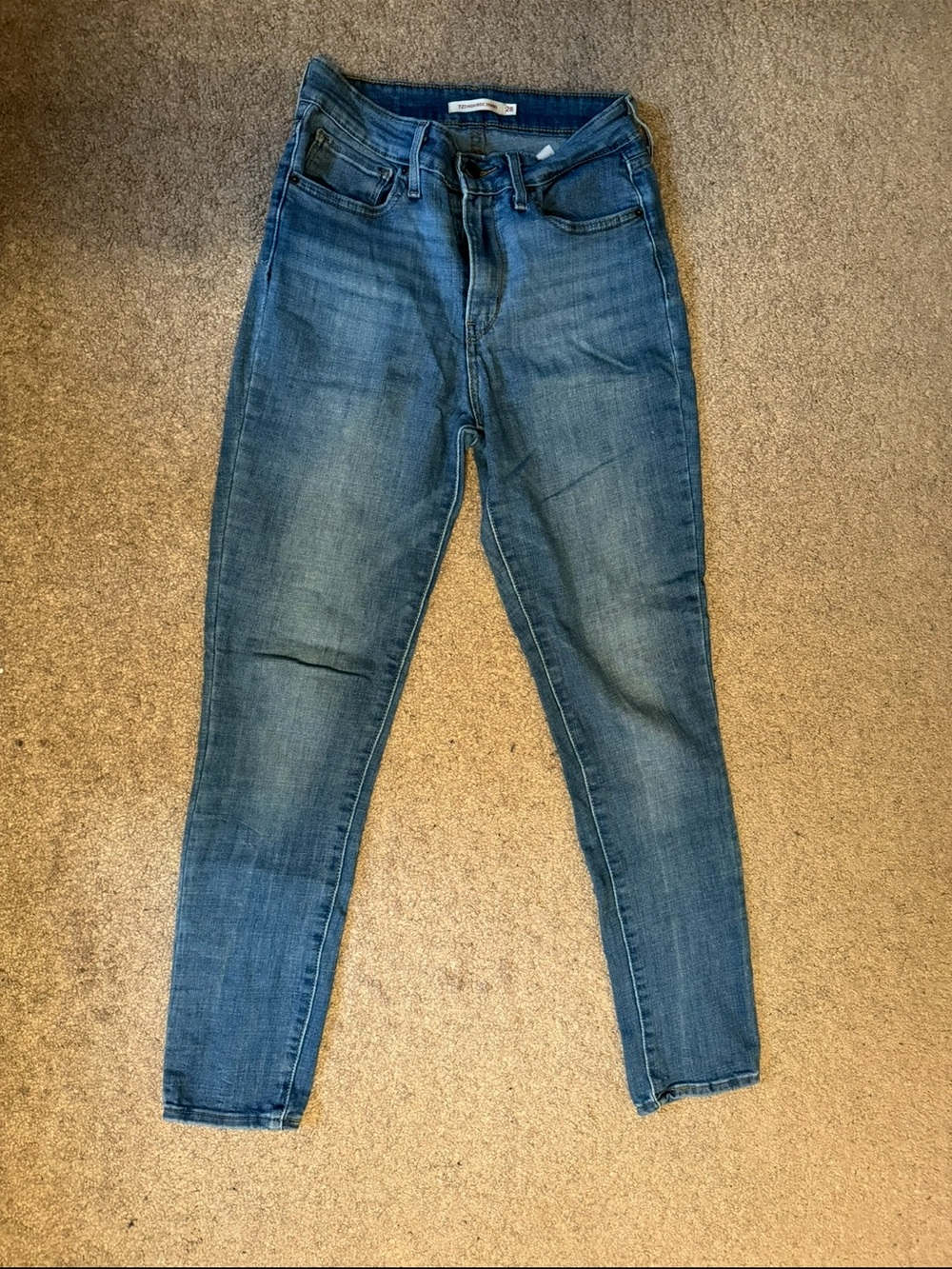 Levi’s 721 High Rise Skinny Jeans - Light Blue Denim size 28